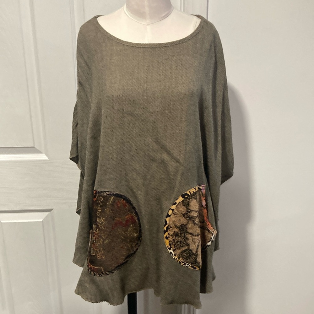 CTC Linens boho poncho top OS